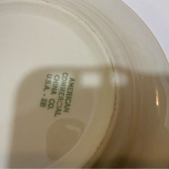 American Commercial China Co Vintage Restaurantware appetizer plates set 4 - Picture 4 of 7